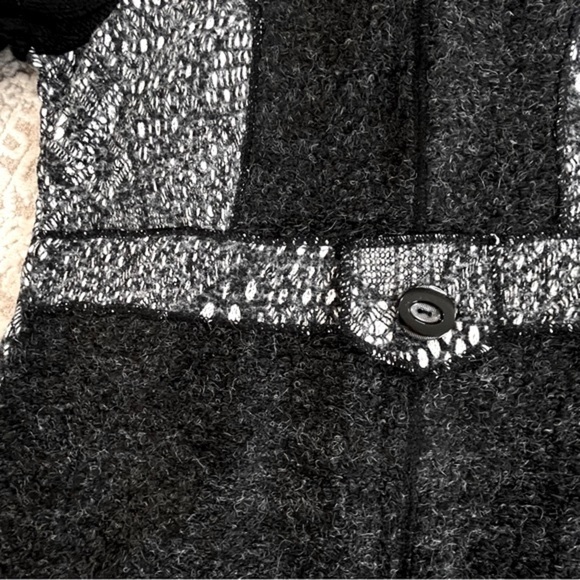 NWT Sioni Wool/Mohair Patchwork Sweater Coat - Picture 13 of 16